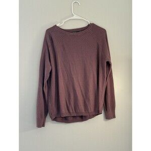 prana womens size L maroon pullover crewneck sweater gorpcore outdoors earthy